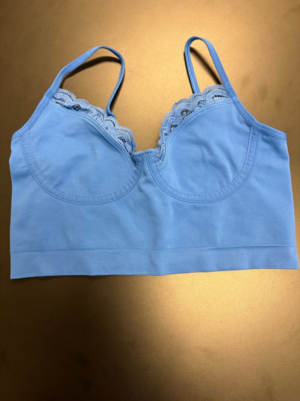 Aerie Light Blue Lace-Trim Camisole
